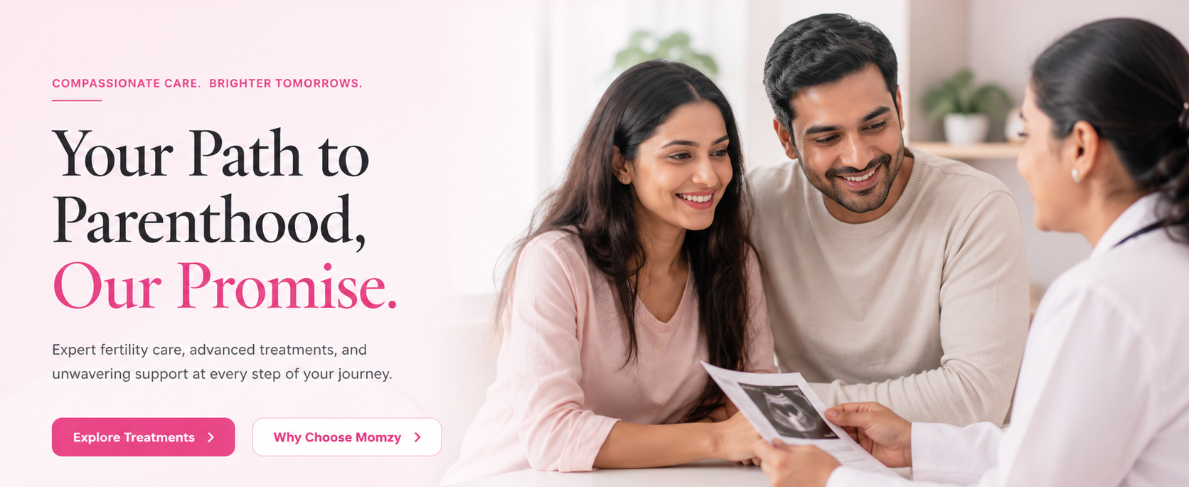 MOMZY Women and Fertility Centre IUI ICSI PCOS care banner